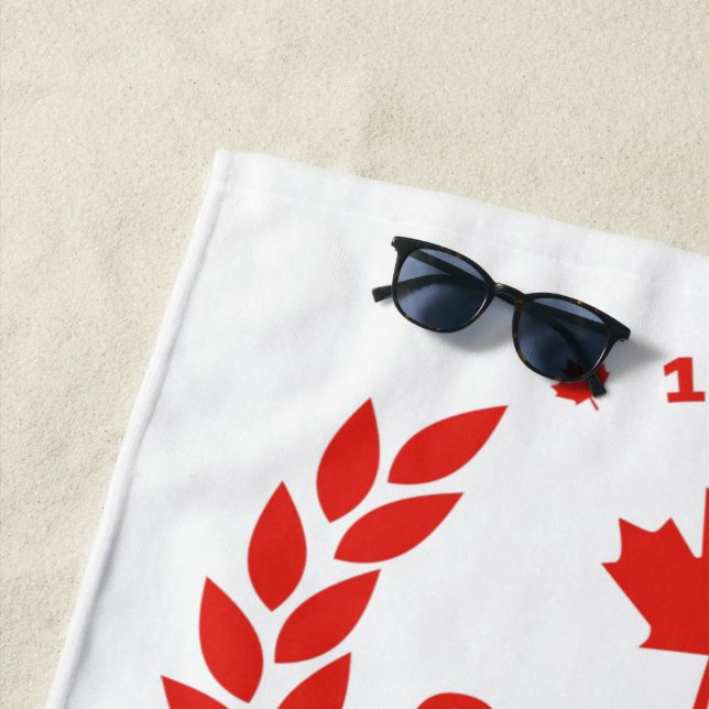 Toalha De Praia Canada Day Wreath Beach Towel (In Situ)