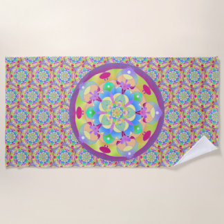 Toalha De Praia Canção Arco-íris Mandala