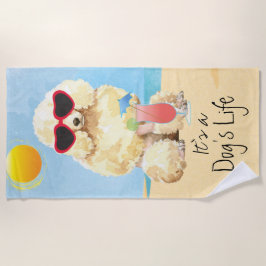 Toalha De Praia Caniche diminuta do verão