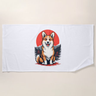 Toalha De Praia Cão Akita Inu
