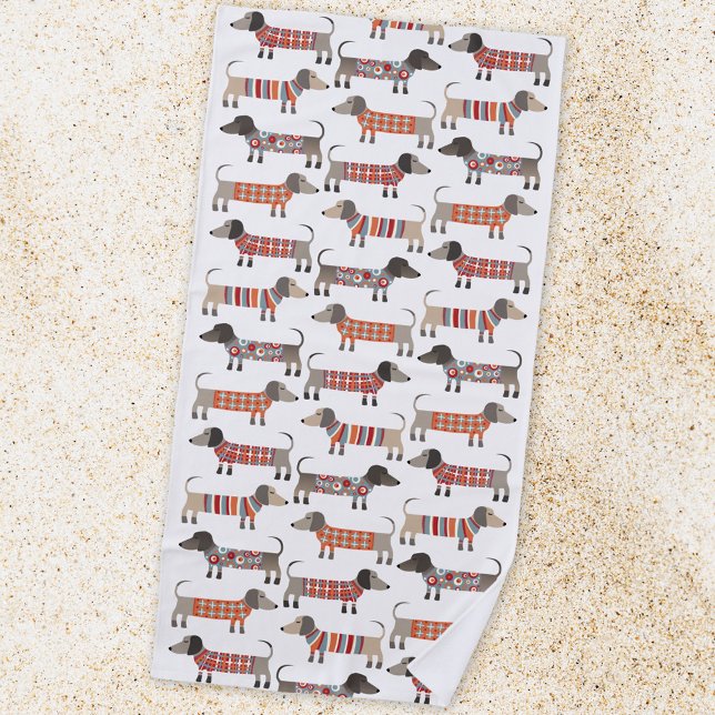 Toalha De Praia Cão de Enchimento (Fun Dachshund Wiener Sausage Dog beach towel for dog lovers)