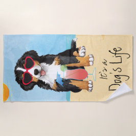 Toalha De Praia Cão de montanha de Bernese do verão