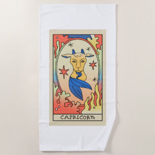 Toalha De Praia Capricorn Zodiac Beach Towel