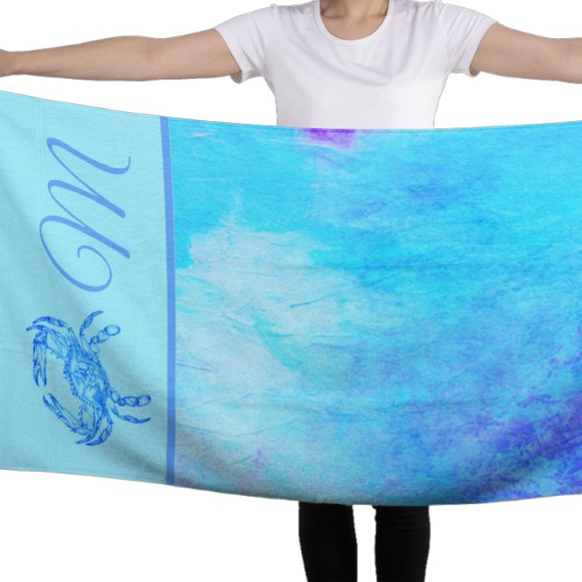 Toalha De Praia Caranguejo azul em cor (Criador carregado)