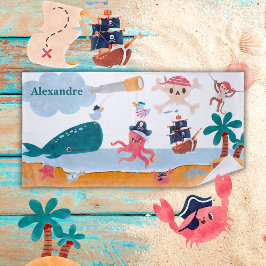 Toalha De Praia Caribe Pirates Island Ocean Whale Boys