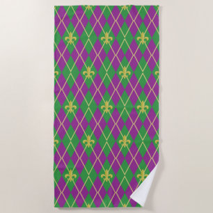 Toalha De Praia Carnaval Argyle Beach Towel