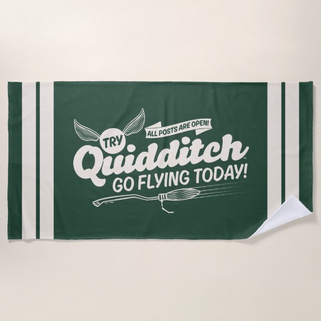 Toalha De Praia Cartaz de Recrutamento de QUIDDITCH™ (Frente)
