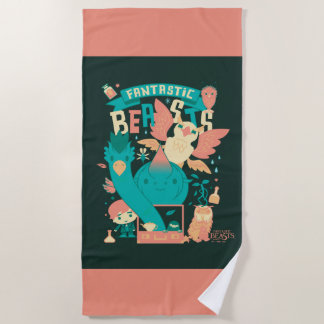 Toalha De Praia Cartoon Fantastic Beasts With Newt Scamander