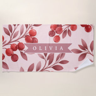 Toalha De Praia Casa de Campo Botânica Personalizada de Frutas Ver