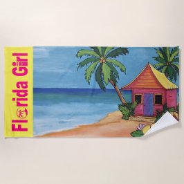 Toalha De Praia Casa em uma Beach Towel pela Florida Girl