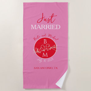 Toalha De Praia Casados Personalizados Casamento