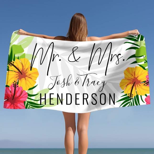Toalha De Praia Casais Casamento Personalizado, Presente de Aniver (Couples Personalized Wedding, Anniversary Gift Beach Towel)