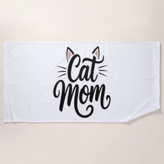 Toalha De Praia Cat Mãe Sussurros e Orelhas
