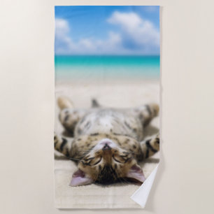 Toalha De Praia Cat Sunbelt na praia
