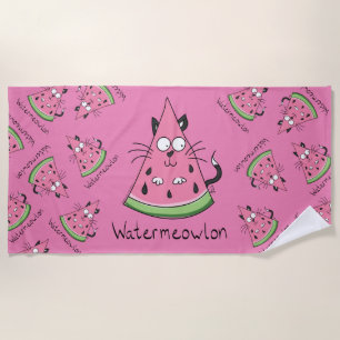 Toalha De Praia Cat Watermelon Cute Kid
