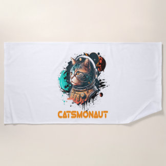 Toalha De Praia Catsmonaut Astronauta Cat Ou Gato Espacial