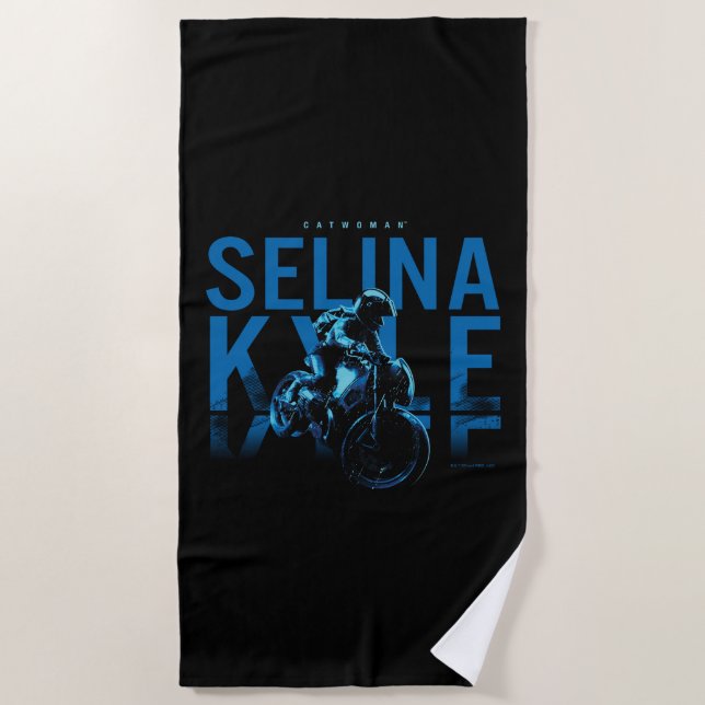 Toalha De Praia Catwoman Selina Kyle Motorcycle (Frente)