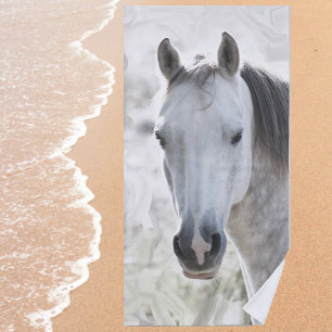Toalha De Praia Cavalo de sonho branco