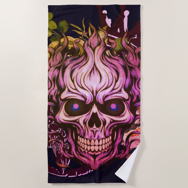 Toalha De Praia Caveira (Frente)