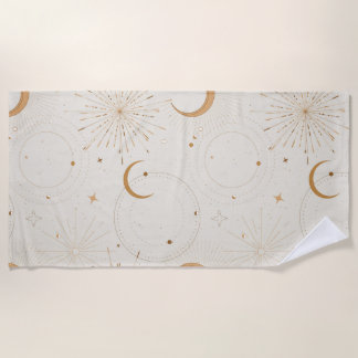 Toalha De Praia Celestial space light star moon universe fabrics