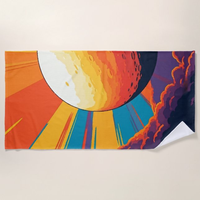Toalha De Praia Celestial Sunset Beach Towel (Frente)