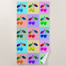 Toalha De Praia Cerejas no estilo de arte Pop