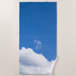 Toalha De Praia Céu azul com nuvens