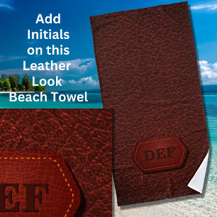 Toalha De Praia Change Initial, Leather Look Badge Dark Red       