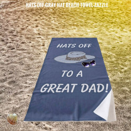 Toalha De Praia Chapéu Desligado da Cinza