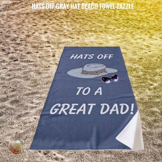 Toalha De Praia Chapéu Desligado da Cinza (Criador carregado)