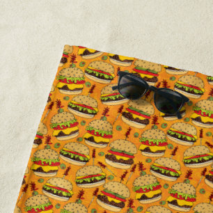 Toalha De Praia Cheeseburger de luxe