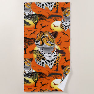 Toalha De Praia Cheetah African Feline Wild Animal
