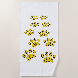 Toalha De Praia Cheetah Paw Print Beach Towel