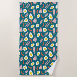 Toalha De Praia Chef de café da manhã desidratado de chouriço de ó