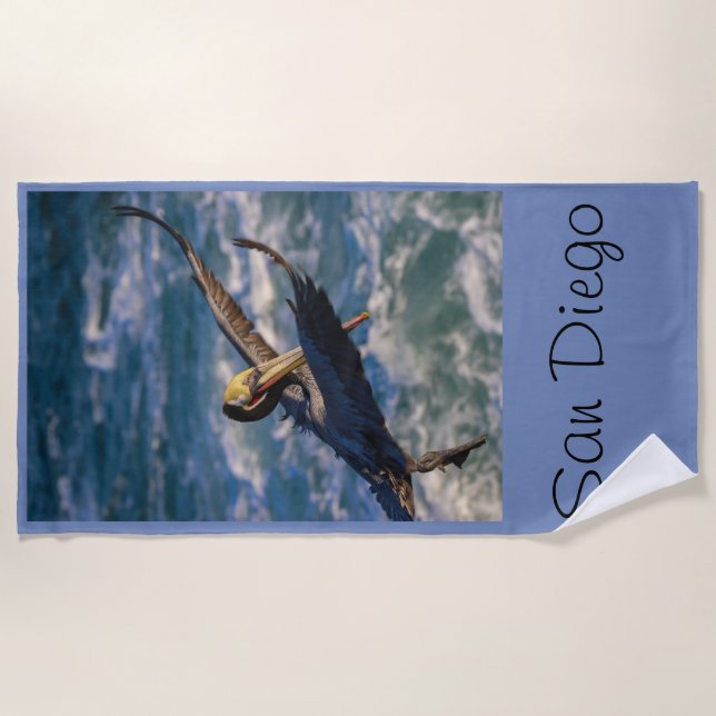 Toalha De Praia Chegando para pousar (Frente)