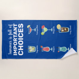 Toalha De Praia Cheio de escolhas importantes: Cocktails de Verão