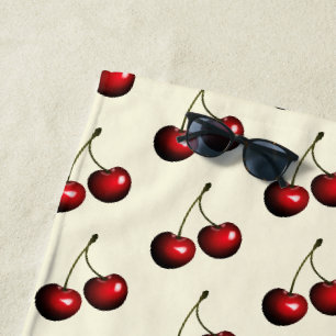Toalha De Praia Cherries Beach Towel Choose Color