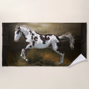 Toalha De Praia Chestnut Splash Frame Tovero Paint Horse