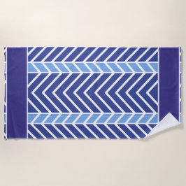 Toalha De Praia Chevron Pattern Blue