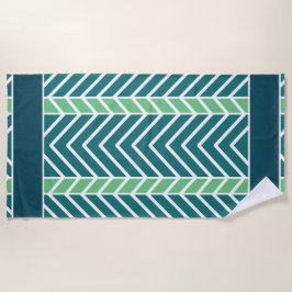 Toalha De Praia Chevron Pattern Teal