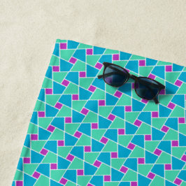 Toalha De Praia Chic Aqua, Roxo, Turquesa - Mosaico Islâmico