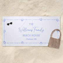 Chic de Shell Azul Costeira da Casa de Praia da Fa