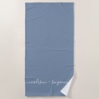 Chic Novamente Casado Monograma Nomes Vintage Azul