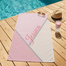 Chic Rosa Pastel Moderno Geométrico Nome Personali