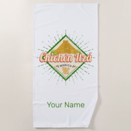 Toalha De Praia Chichen Itza México Retro Mayan Vintage Yucatan