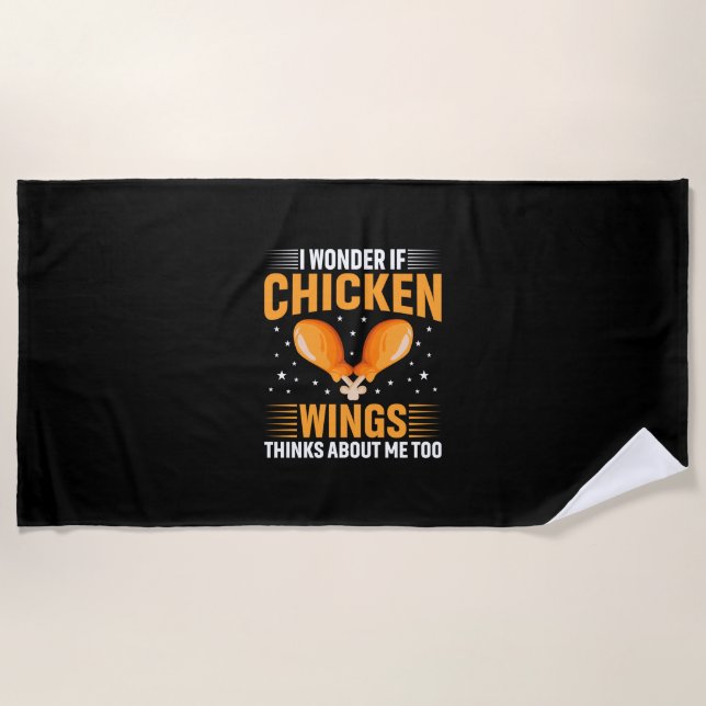 Toalha De Praia Chicken Art Chicken Wing (Frente)