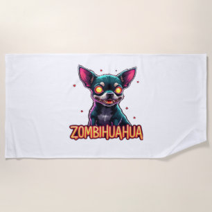 Toalha De Praia Chihuahua Chi Chichi Chiwawa Zombie Halloween