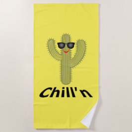 Toalha De Praia Chill N Cactus Design - Beach Towel