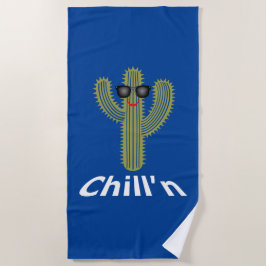 Toalha De Praia Chill N Cactus Design - Beach Towel