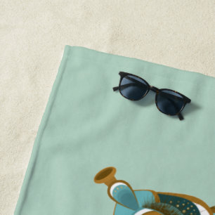 Toalha De Praia Chimera - Peacock Seacavalo Beach Towel
